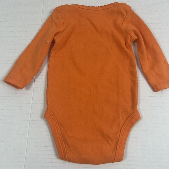 Just One You Carter's Orange Long Sleeve Bodysuit 3 Months Halloween - Picture 5 of 5